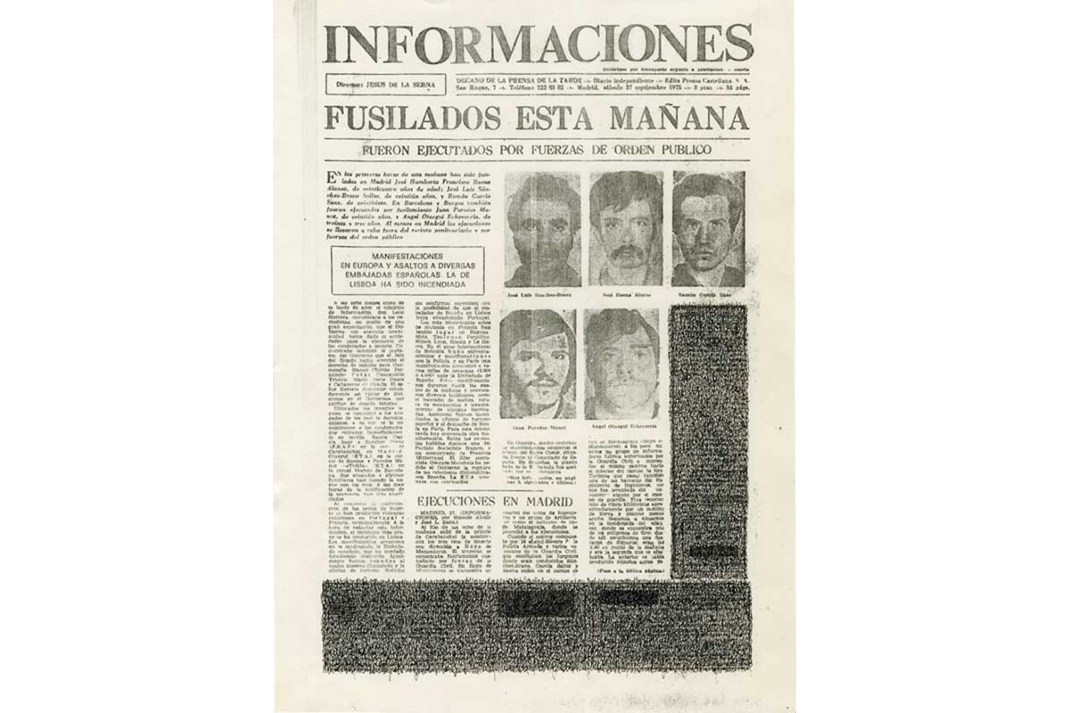 CONCHA JEREZ. FUSILADOS ESTA MAÑANA, 1975